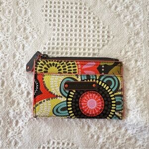 Vera Bradley Wallet Multicolor Flower Shower Floral Preppy Colorful Zip Top Card